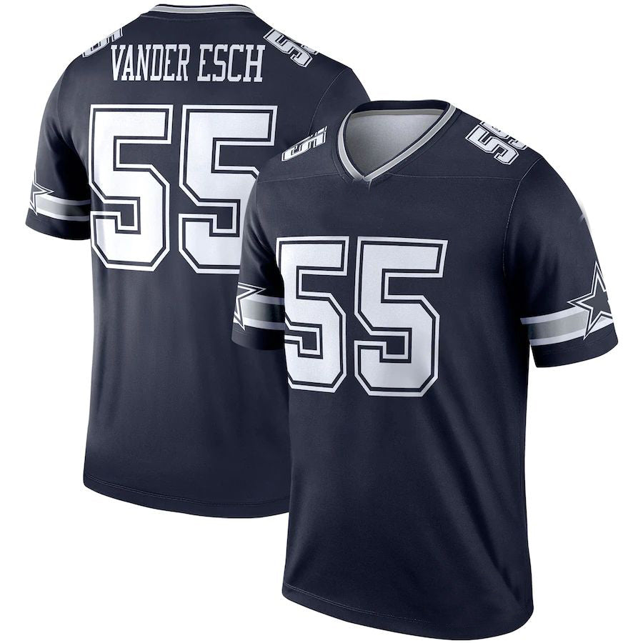 Custom #55 Navy DAL Football Shirt Top
