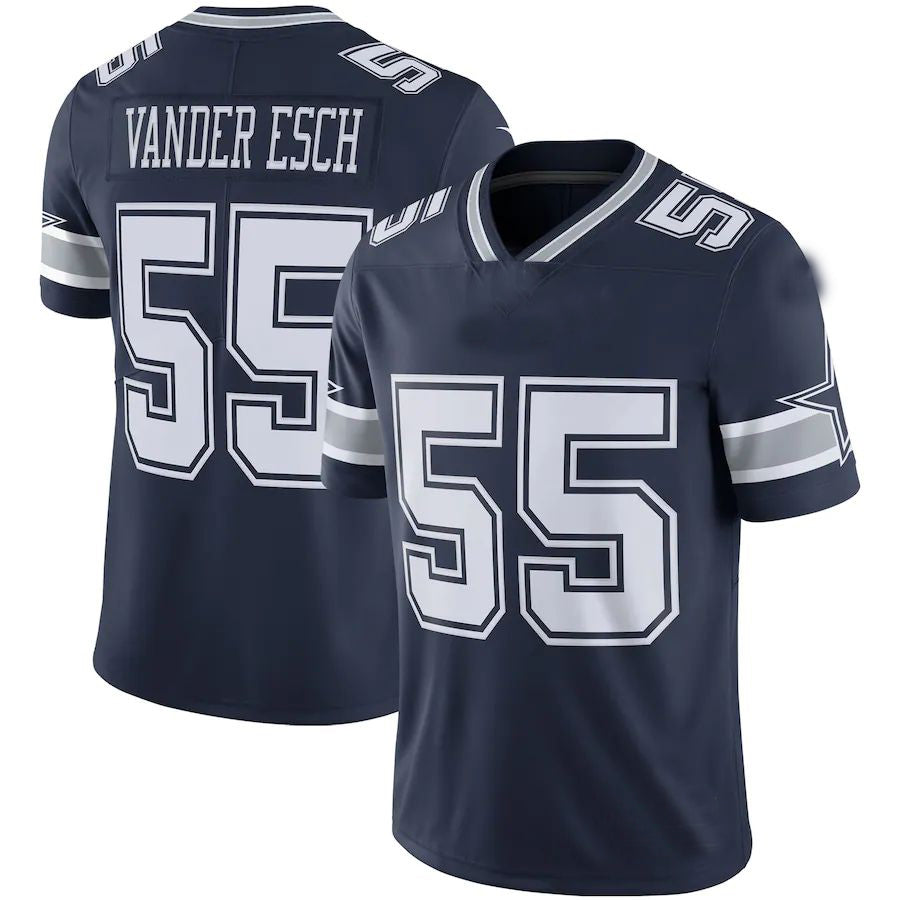 Custom #55 Navy DAL Football Shirt Top
