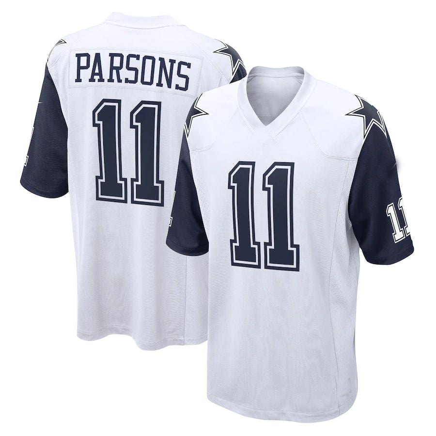 Custom #11 White DAL Football Shirt Top