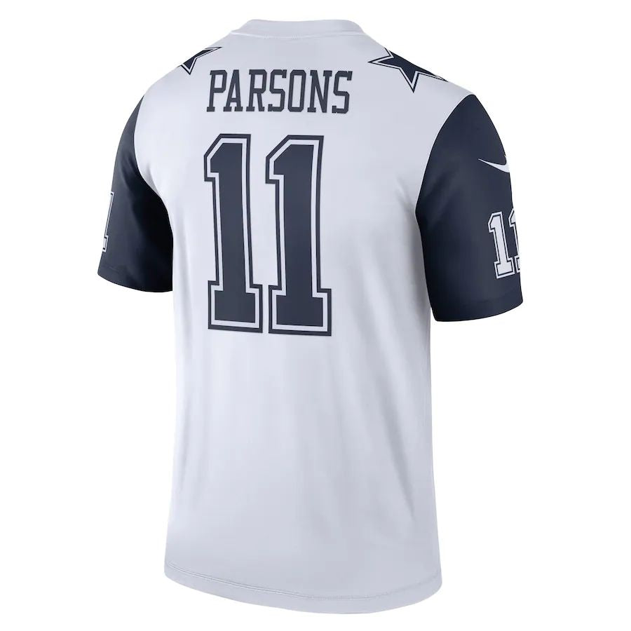 Custom #11 White DAL Football Shirt Top