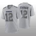 Custom #12 Gray DAL Football Shirt Top
