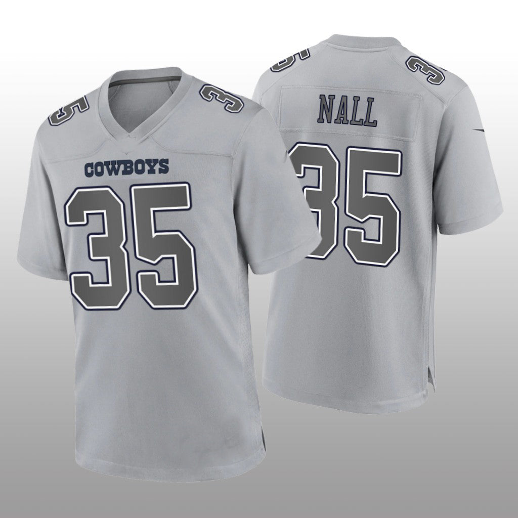 Custom #35 Gray DAL Football Shirt Top