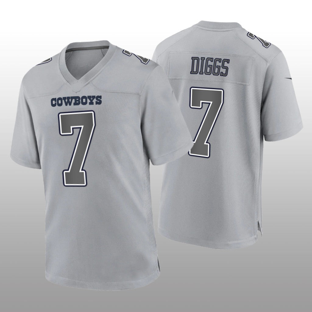 Custom #7 Gray DAL Football Shirt Top