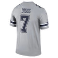 Custom #7 Gray DAL Football Shirt Top
