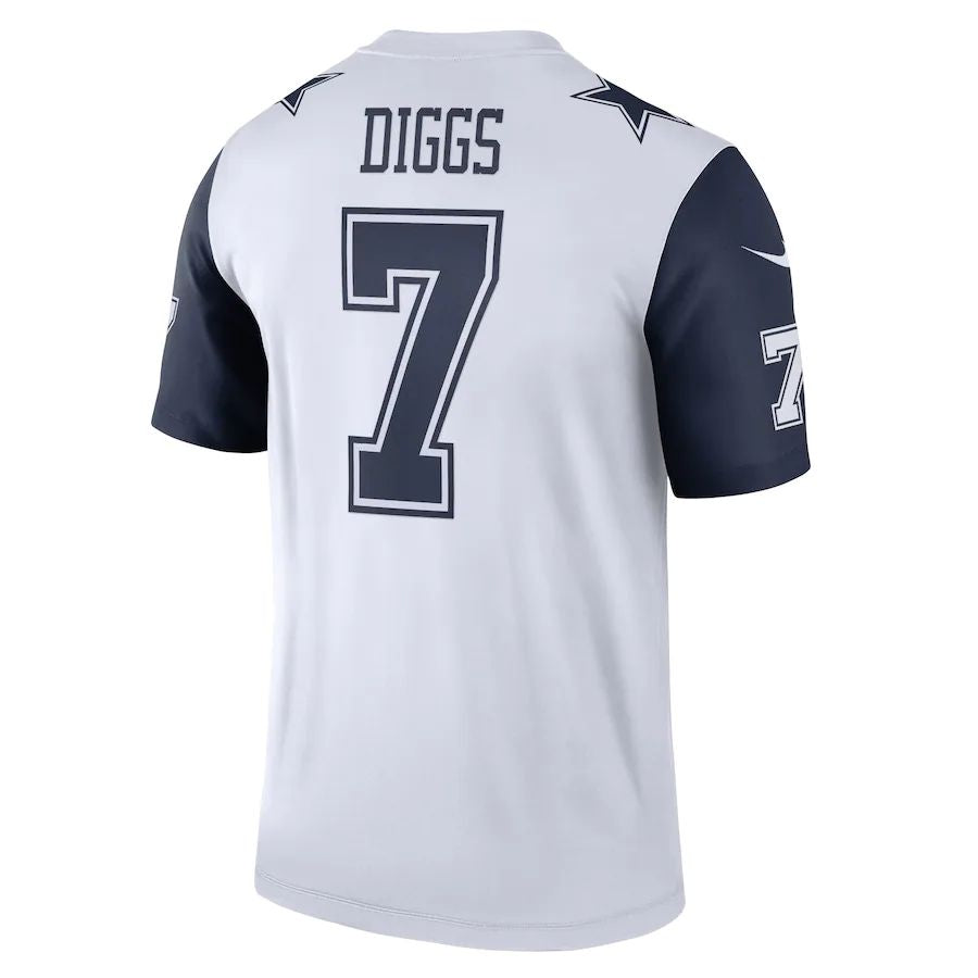 Custom #7 White DAL Football Shirt Top