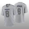 Custom #8 Gray DAL Football Shirt Top