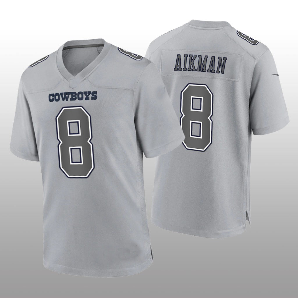 Custom #8 Gray DAL Football Shirt Top