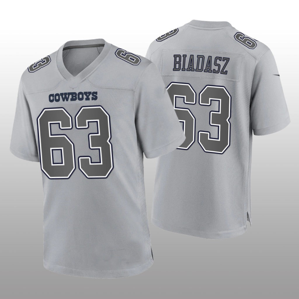 Custom #63 Gray DAL Football Shirt Top