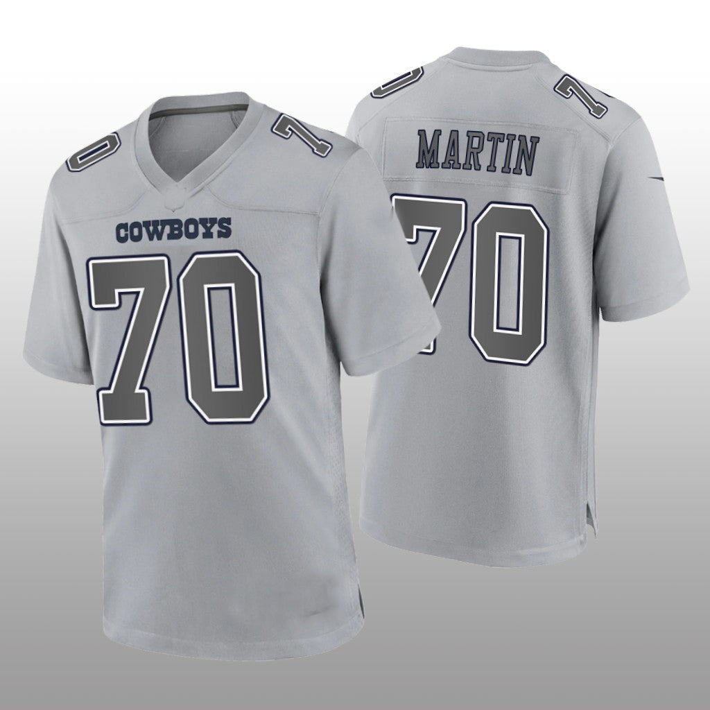 Custom #70 Gray DAL Football Shirt Top