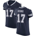 Custom #17 Navy Blue DAL Football Shirt Top