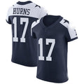 Custom #17 Navy Blue Throwback DAL Football Shirt Top