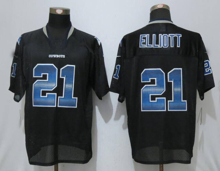 Custom #21 Black DAL Football Shirt Top