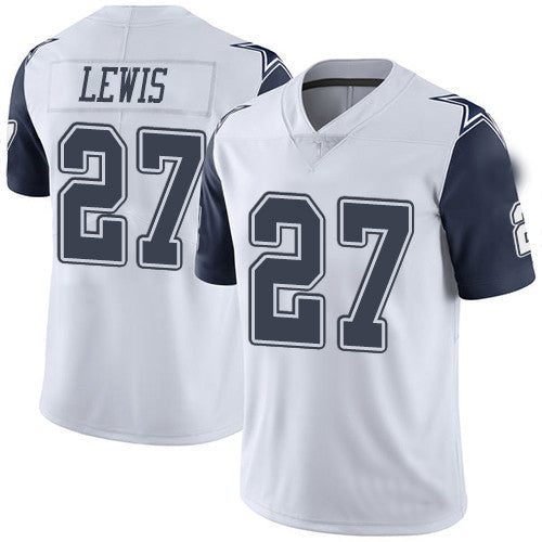 Custom #27 White DAL Football Shirt Top