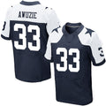 Custom #33 Navy Blue Throwback DAL Football Shirt Top