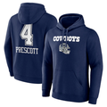 Custom #4 Navy DAL Football Shirt Top