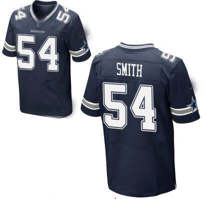 Custom #54 Navy Blue DAL Football Shirt Top