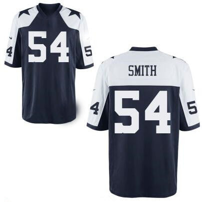 Custom #54 Navy Blue DAL Football Shirt Top