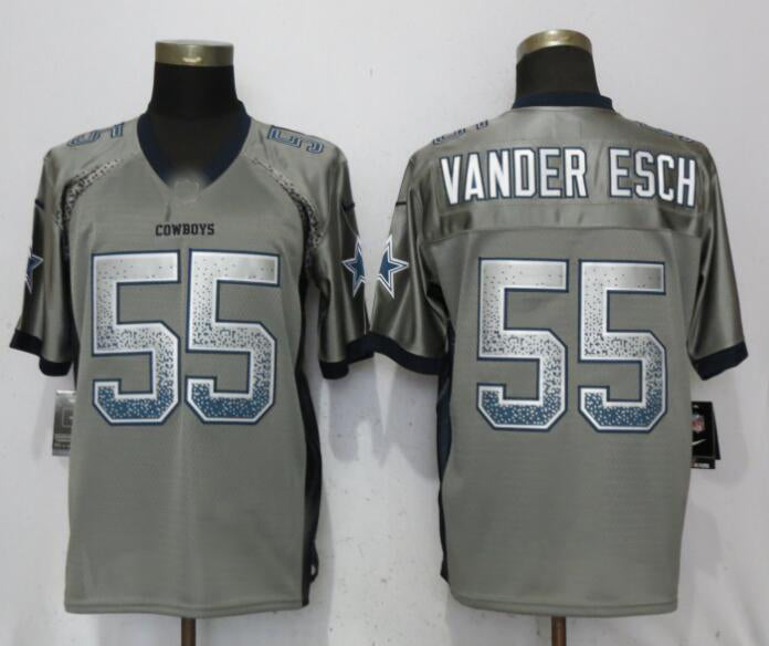 Custom #55 Gray DAL Football Shirt Top