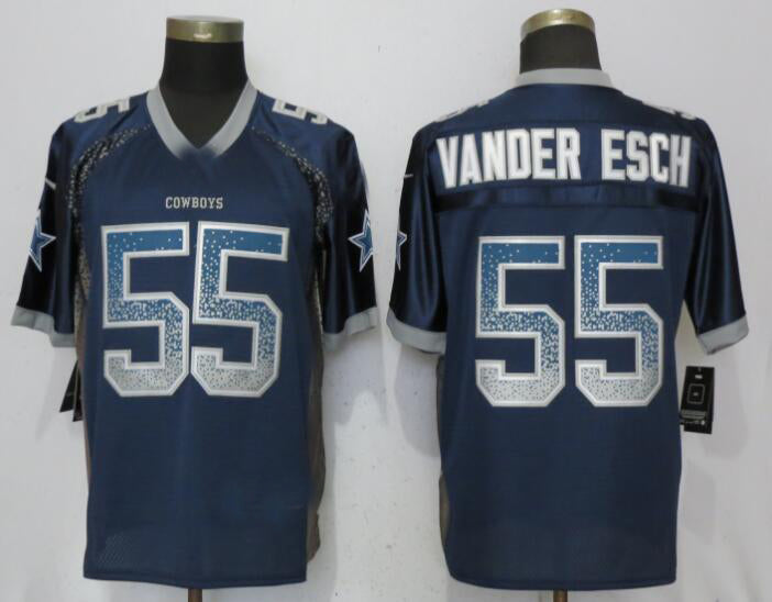 Custom #55 Navy DAL Football Shirt Top