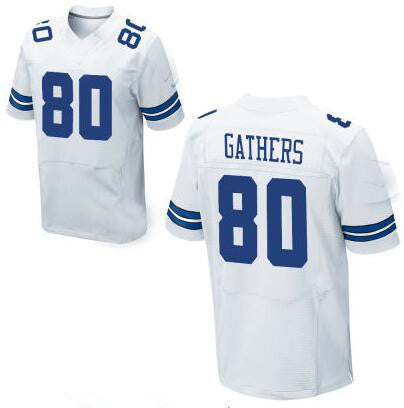 Custom #80 White DAL Football Shirt Top