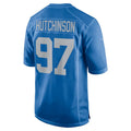 Custom #97 Blue 2022 DET Football Shirt Top