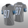 Custom #97 Silver 2022 DET Football Shirt Top