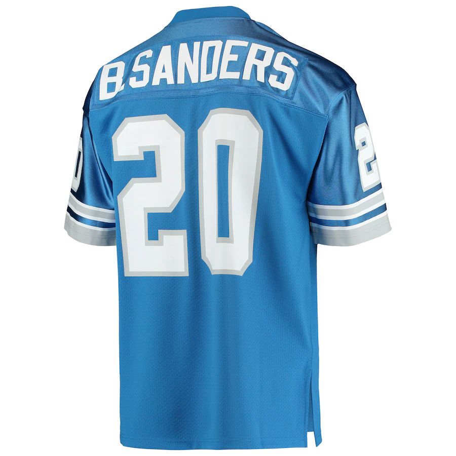Custom #20 Blue 1991 DET Football Shirt Top