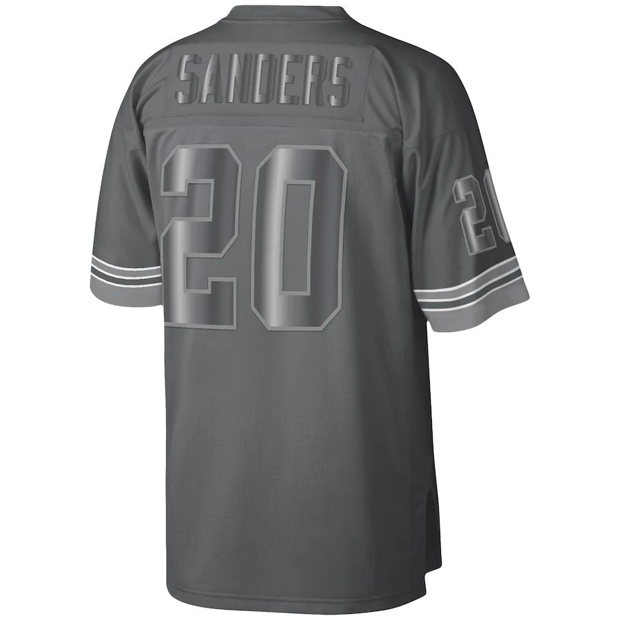 Custom #20 Charcoal 1996 DET Football Shirt Top