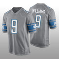 Custom #9 Silver 2022 DET Football Shirt Top