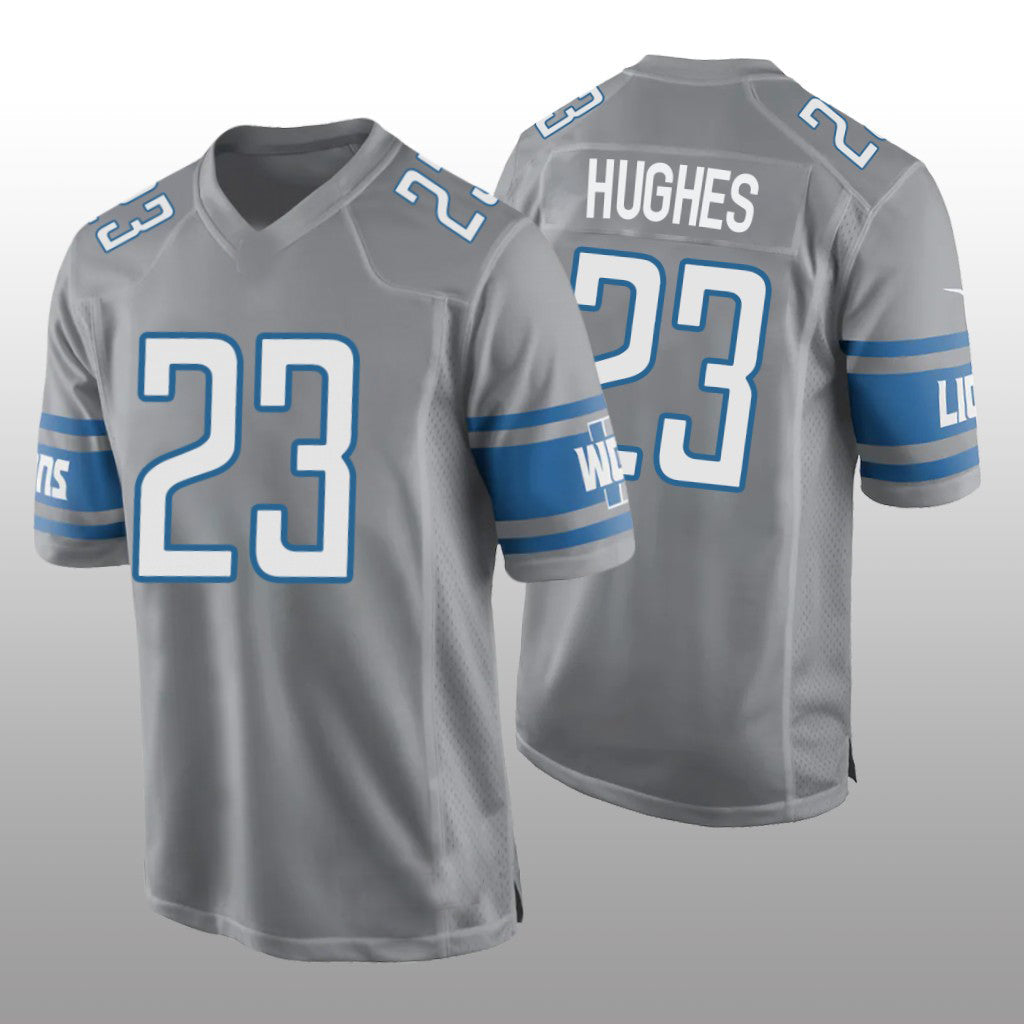 Custom #23 Silver DET Football Shirt Top