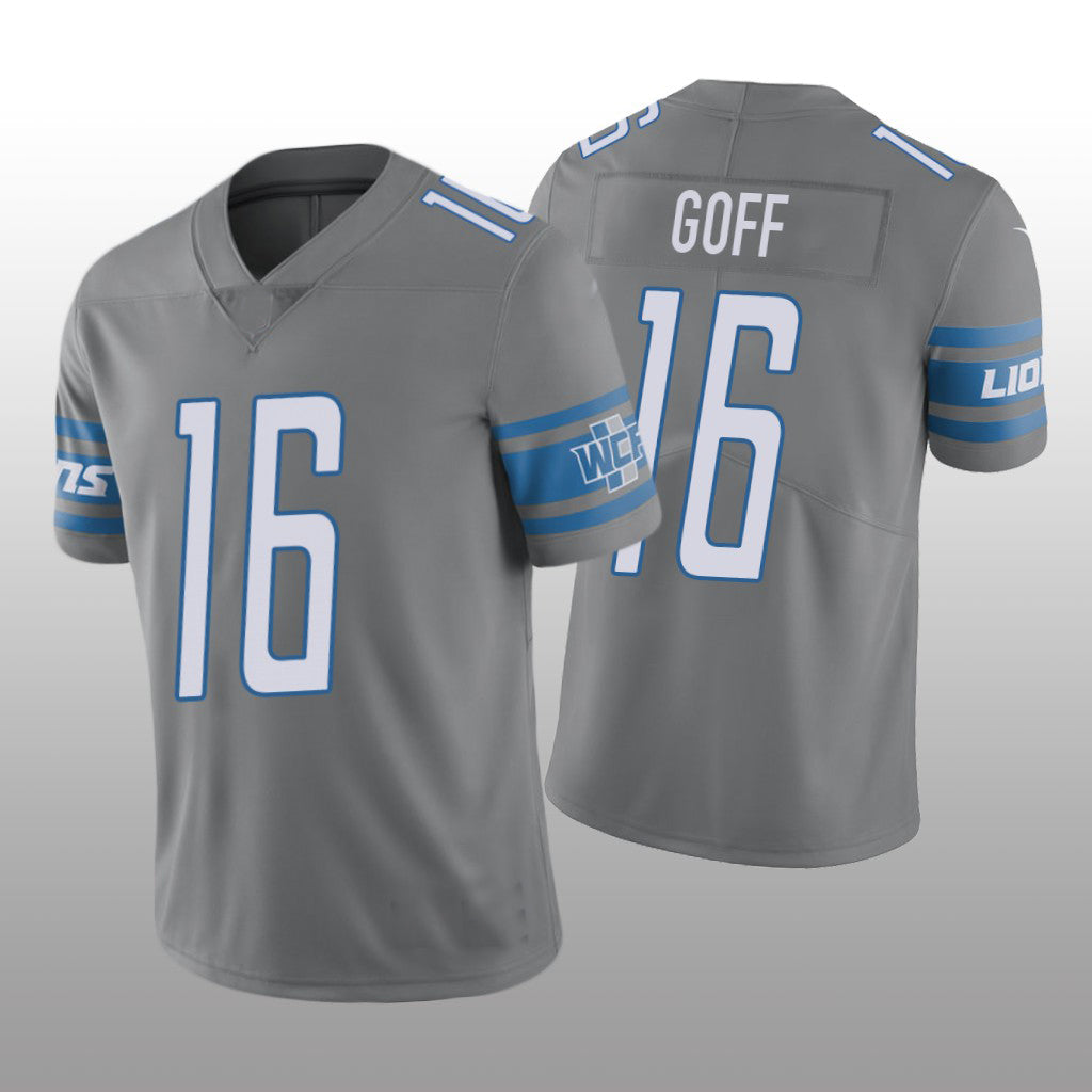 Custom #16 Silver DET Football Shirt Top