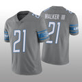 Custom #21 Silver DET Football Shirt Top