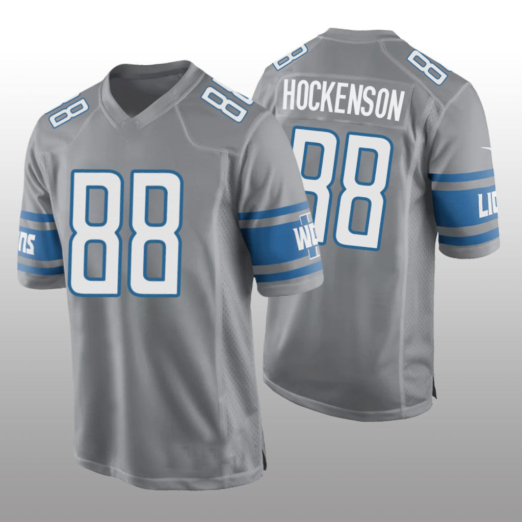Custom #88 Silver DET Football Shirt Top