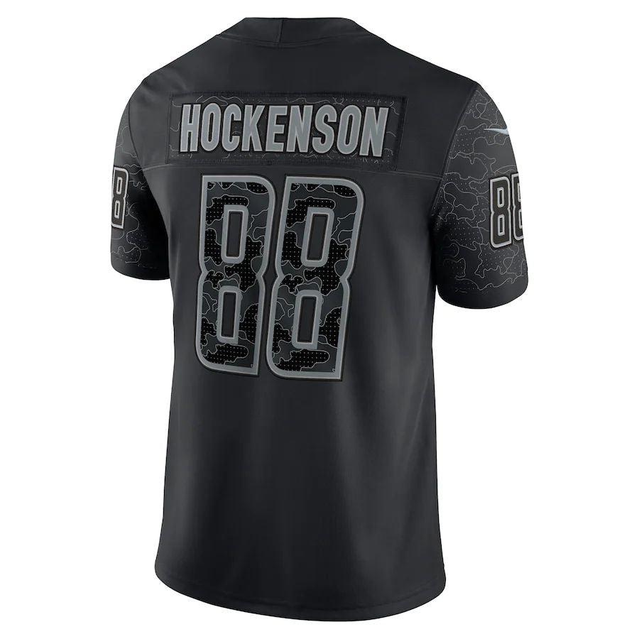 Custom #88 Black DET Football Shirt Top