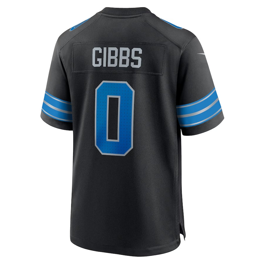 Custom #0 Black DET Football Shirt Top