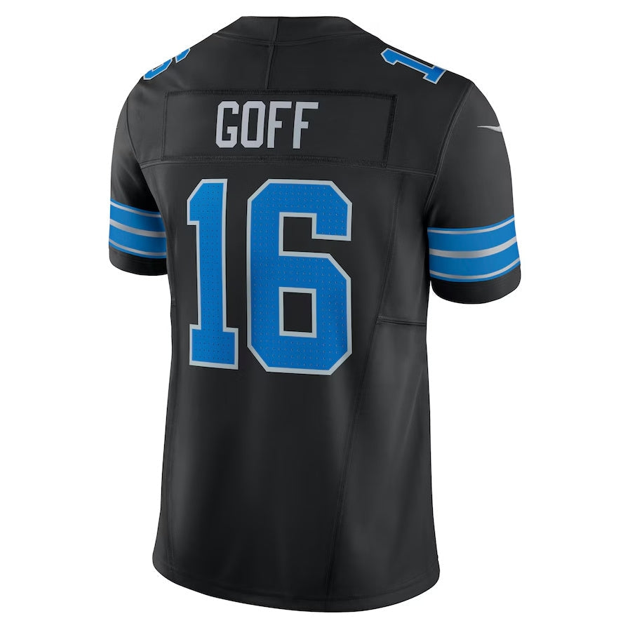 Custom #16 Black DET Football Shirt Top