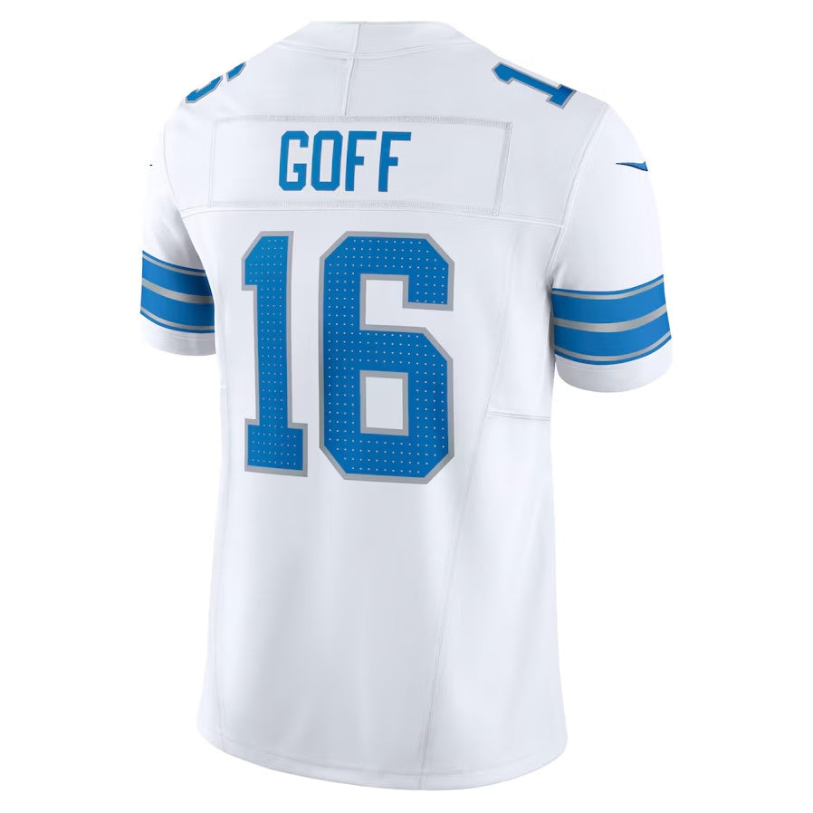 Custom #16 White DET Football Shirt Top