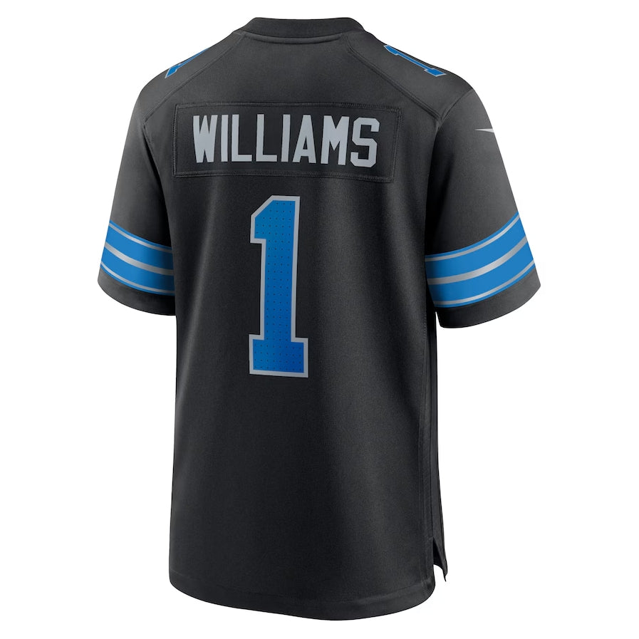 Custom #1 Black DET Football Shirt Top