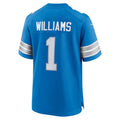 Custom #1 Blue DET Football Shirt Top