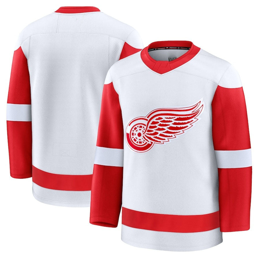 Custom White DET Hockey Shirt Top