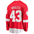 Custom #43 Red DET Hockey Shirt Top