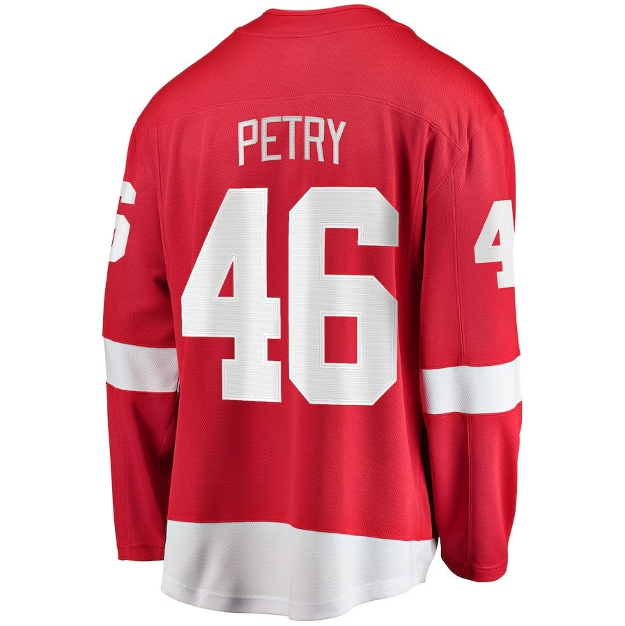 Custom #46 Red DET Hockey Shirt Top