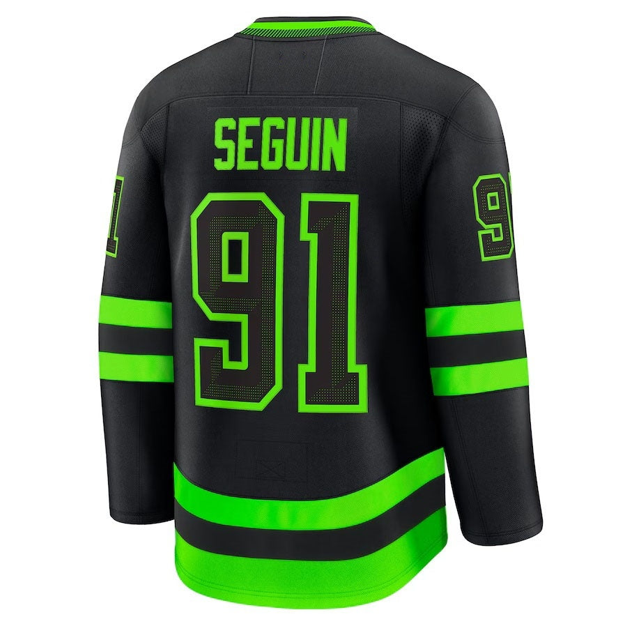 Custom #91 Black DAL Hockey Shirt Top