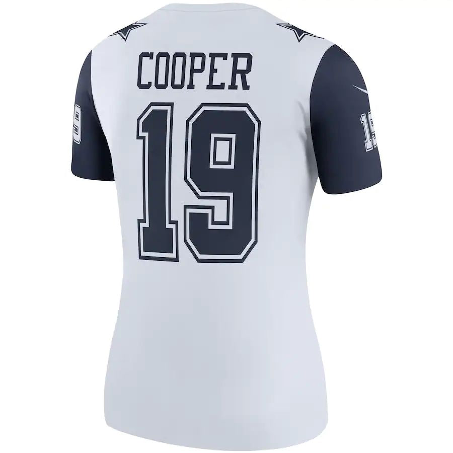 Custom #19 White DAL Football Shirt Top