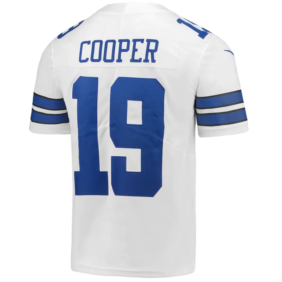 Custom #19 White DAL Football Shirt Top