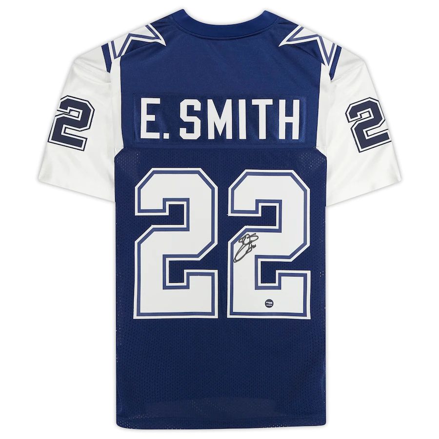 Custom #22 Navy 1995 Throwback DAL Football Shirt Top