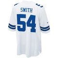 Custom #54 White DAL Football Shirt Top