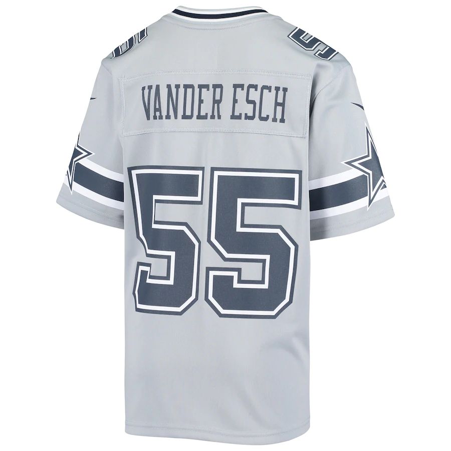 Custom #55 Gray DAL Football Shirt Top