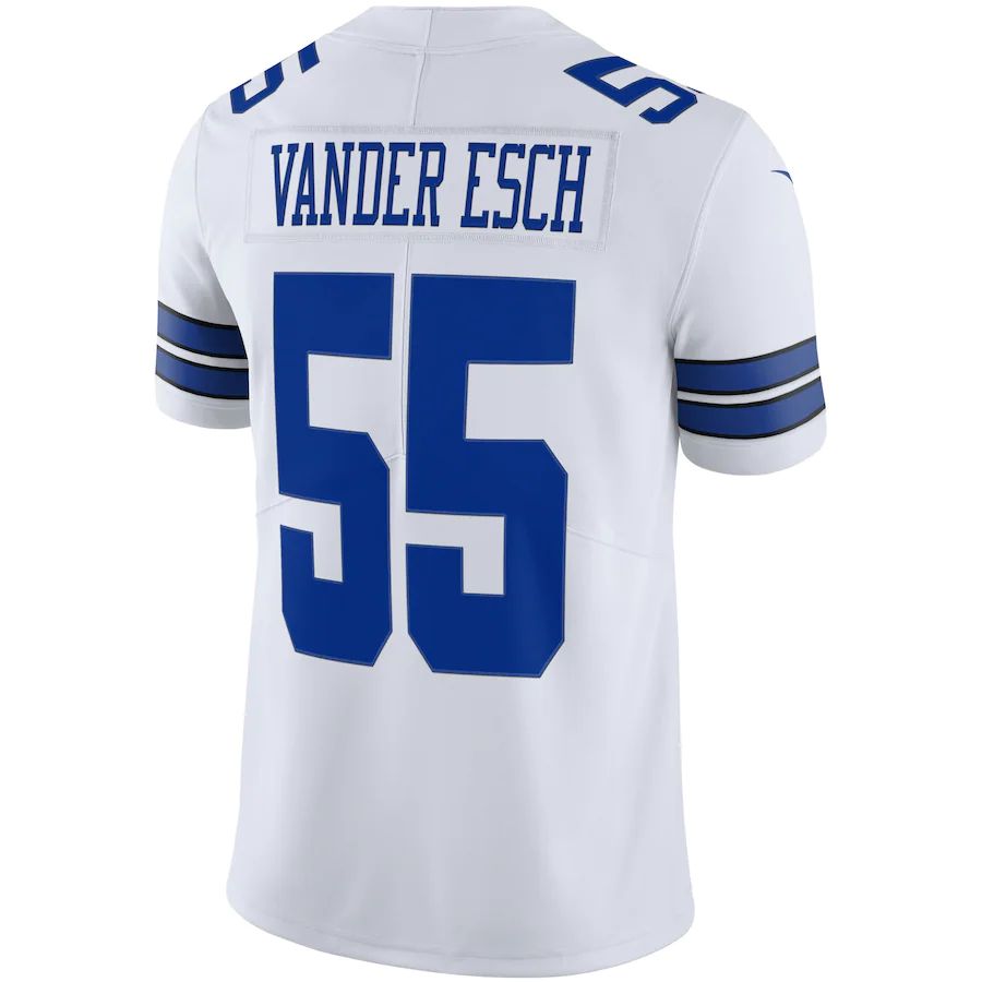 Custom #55 White DAL Football Shirt Top