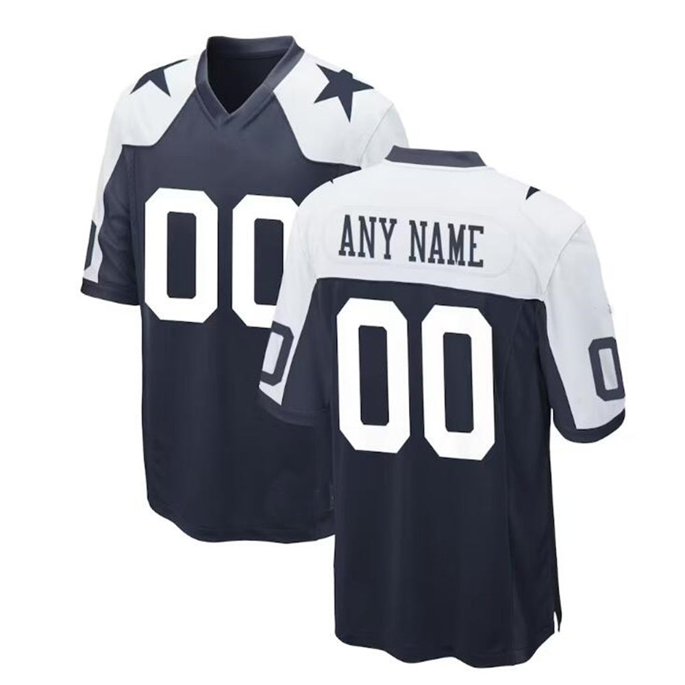 Custom Navy DAL Football Shirt Top
